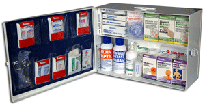 Cabinet, First Aid, 2 Shelf, 10x18x5 inches, NO OTC - Click Image to Close